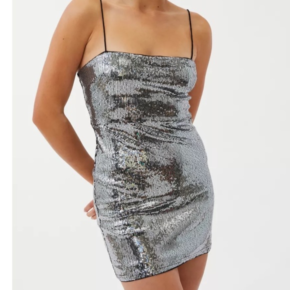 urban outfitters silver dress